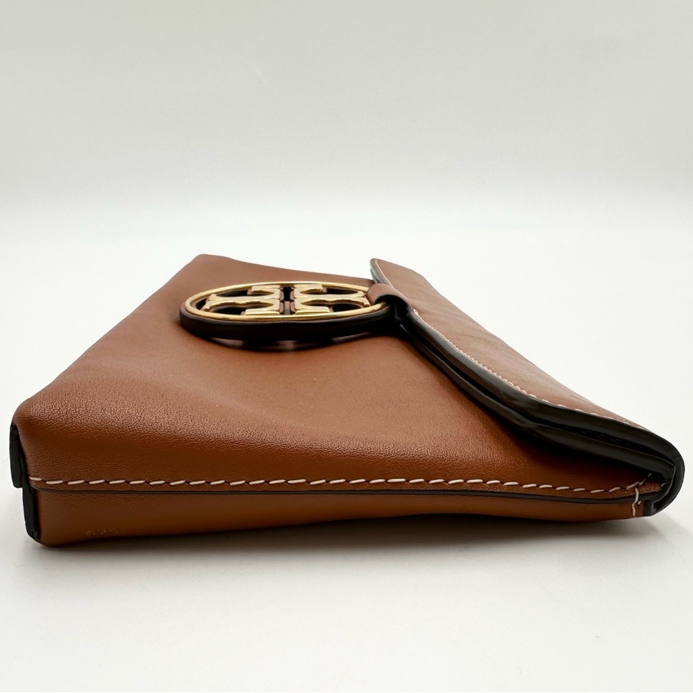Tory Burch Women's Miller Metal Clutch in Aged Camello - Picture 8 of 14